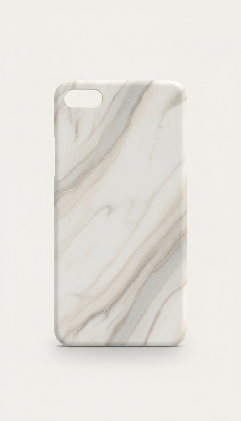 CaseCraft Coque iPhone 17 / 17 Pro / 17 Pro Max – Marbre Ivoire Polycarbonate Slim
