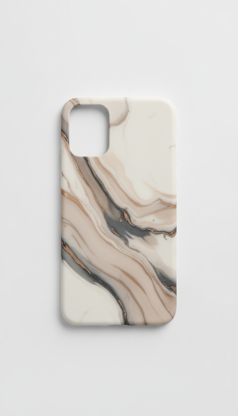 CaseCraft Coque iPhone 17 / 17 Pro / 17 Pro Max – Silicone Veiné Tawny Mat