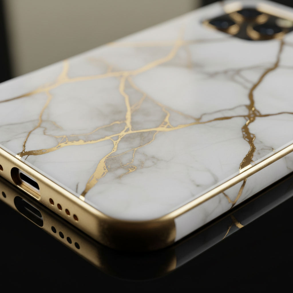 Étui iPhone Luxe Marbre - Détail texture